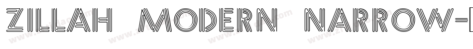 Zillah Modern Narrow字体转换